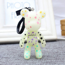 Load image into Gallery viewer, Handmade DIY Craft Rhinestone Bomgom Tassels Cartoon Popobe Gloomy Bear Keychain Cute Bag Charm Holder Cartoon Resin Key Chain
