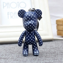 Load image into Gallery viewer, Handmade DIY Craft Rhinestone Bomgom Tassels Cartoon Popobe Gloomy Bear Keychain Cute Bag Charm Holder Cartoon Resin Key Chain