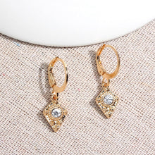 Load image into Gallery viewer, JUST FEEL New Tiny Hoop Earrings For Women Girl Gold Cartilage Hoop Earrings Jewelry Heart Cross Star Triangle Charm Earrings