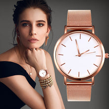 Load image into Gallery viewer, Mode femmes montres Simple romantique or Rose montre femmes montre-bracelet dames montre relogio feminino reloj mujer livraison directe
